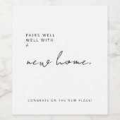 引っ越し祝いパーティー贈与 ワインラベル (シングルラベル)