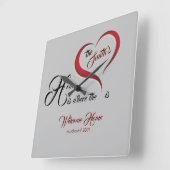 引っ越し祝いパーティー スクエア壁時計 (傾斜)