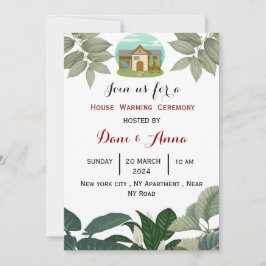 引っ越し祝いパーティー 招待状