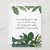 引っ越し祝いパーティー 招待状 (裏面)