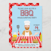 引っ越し祝いパーティーBBQパーティの招待状 招待状 (正面/裏面)