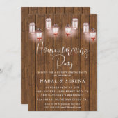 引っ越し祝いパーティーBBQメイソンジャー招待状 招待状 (正面/裏面)