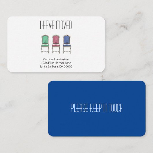 引っ越モダンしのお知らせをお知らせしまミニマルす エンクロージャーカード (正面/裏面)