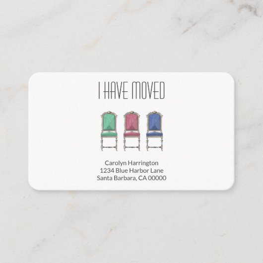 引っ越モダンしのお知らせをお知らせしまミニマルす エンクロージャーカード (正面)