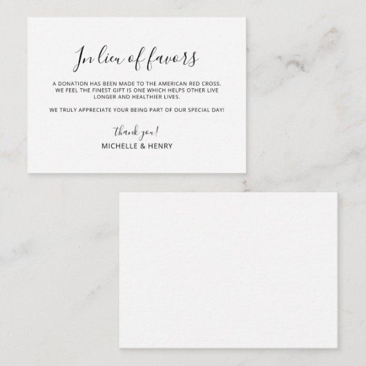 引シンプルきエレガントに代わる ノートカード (正面/裏面)