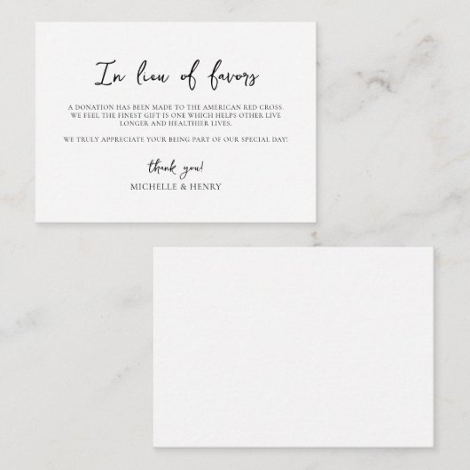 引シンプルきエレガントに代わる ノートカード (正面/裏面)