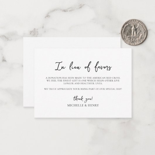 引シンプルきエレガントに代わる ノートカード (正面/裏面インサイチュ)