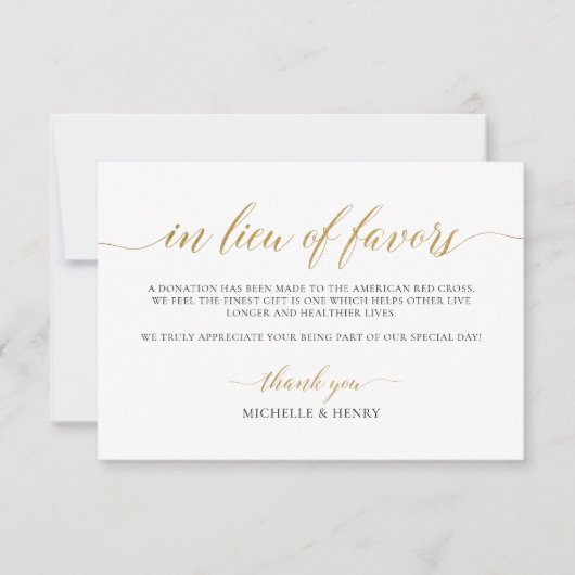 引フェイクきエレガントに代わる金ゴールド ノートカード (正面)