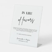 引モダンき換えに |チャリティー寄付 台座サイン (正面)