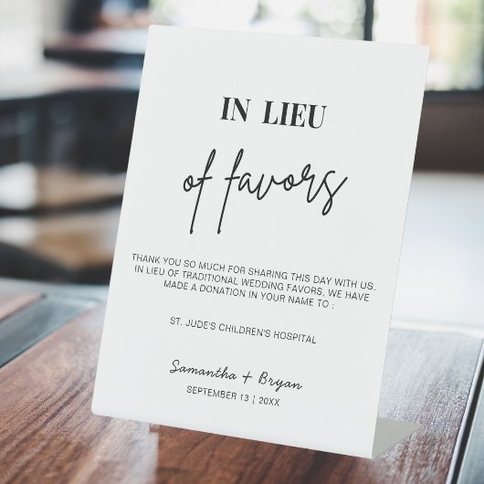 引モダンき換えに |チャリティー寄付 台座サイン