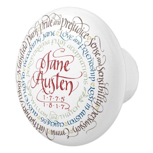 引出し/キャビネットのノブ-ジェーンAustenの時代劇 セラミックノブ (右)