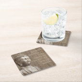 引力の仏インスパイア引用文 スクエアペーパーコースター (インサイチュ)