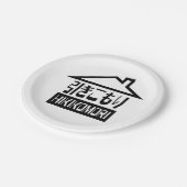 引子森引きこもりリク日本のラス ペーパープレート (アングル)