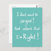 引数おもしろい手書き引用文 ポストカード (正面/裏面)