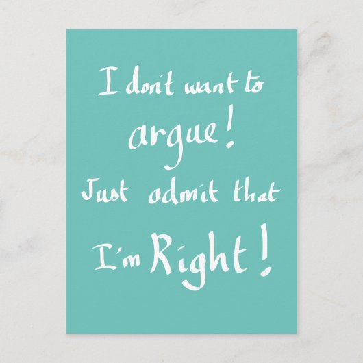 引数おもしろい手書き引用文 ポストカード (正面)