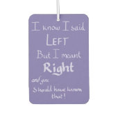 引数離れおもしろい引用文手書き紫 カーエアーフレッシュナー (正面)