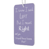 引数離れおもしろい引用文手書き紫 カーエアーフレッシュナー (左)