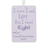 引数離れおもしろい引用文手書き紫 カーエアーフレッシュナー (裏面)