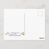 引数離れおもしろい引用文手書き紫 ポストカード (裏面)