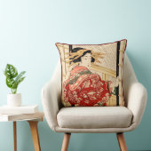 引横津の夜の女(ヴィンテージ日本のプリント) クッション (椅子)