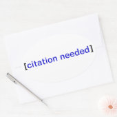 引用の必要なシール爆弾 楕円形シール (封筒)