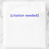 引用の必要なシール爆弾 楕円形シール (バッグ)