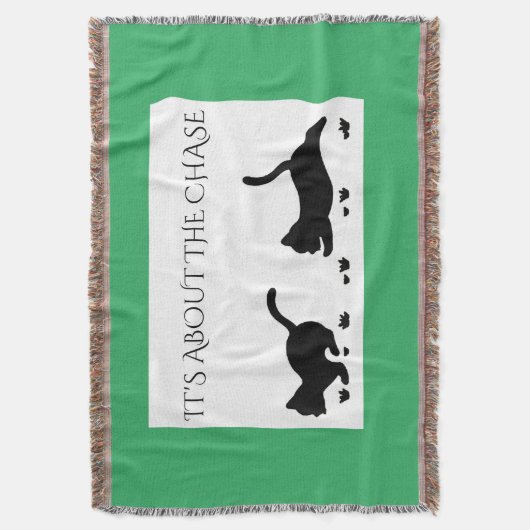 引用の緑の子ネコの投球毛布 スローブランケット (正面縦)