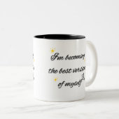 引用やる気を起こさせるデザイン ツートーンマグカップ (正面右)