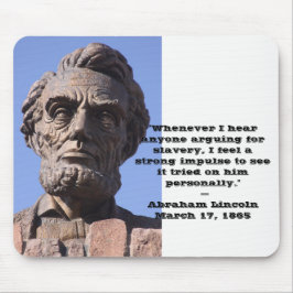 引用付きのエイブ・リンカーン・マウスパッド マウスパッド