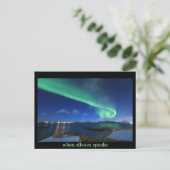引用付きのオーロラ ポストカード (スタンド正面)