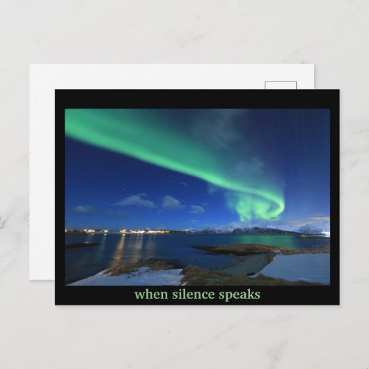引用付きのオーロラ ポストカード (正面/裏面)