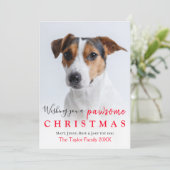 引用文おもしろいあなたのペット写真クリスマスホリデーカード (スタンド正面)