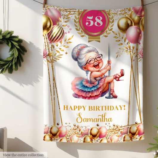 引用文おもしろいおばあちゃん毛布ギフトパーソナライズされたセット フリースブランケット