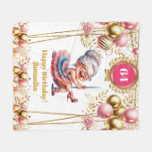 引用文おもしろいおばあちゃん毛布ギフトパーソナライズされたセット フリースブランケット (正面(横))