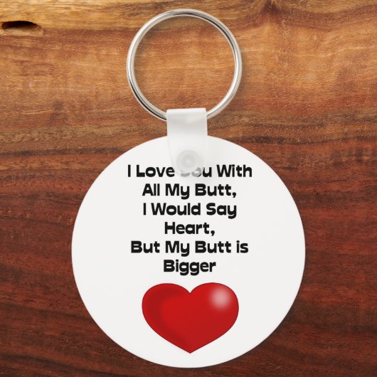 引用文おもしろいが私のお尻を愛して キーホルダー (正面)