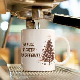 引用文おもしろいとコーヒー豆の木のクリスマス マグカップ