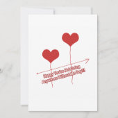 引用文おもしろいとハート型バルーン休日カー シーズンカード (正面)