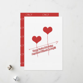 引用文おもしろいとハート型バルーン休日カー シーズンカード