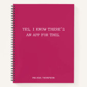 引用文おもしろいにはマゼンタのアプリがある ノートブック (正面)