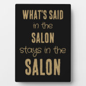 引用文おもしろいのwhatsはサロン金ゴールドブラックで言った フォトプラーク (正面)