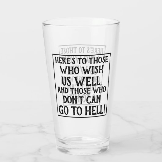 引用文おもしろいはビールの宜しきを願う者に向かう タンブラーグラス (裏面)