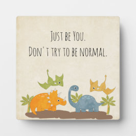 引用文おもしろいは可愛い恐竜と一緒にいる フォトプラーク