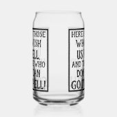 引用文おもしろいは我々を良く願う人々へ ガラス缶 (左)