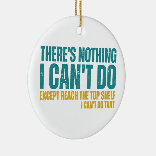 引用文おもしろいは私はreac以外にできない何もない セラミックオーナメント (右)