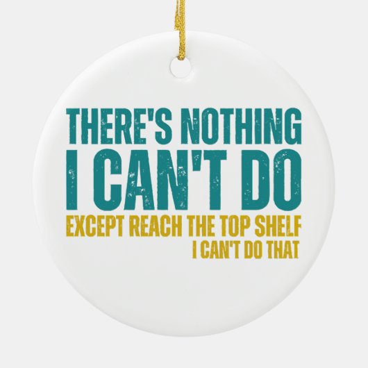 引用文おもしろいは私はreac以外にできない何もない セラミックオーナメント (裏面)