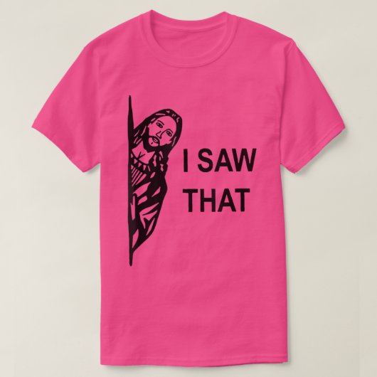 引用文おもしろいイエスミーム私はそのクリスチャンの女性を見た Tシャツ (デザイン正面)