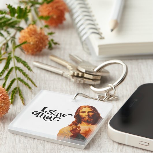 引用文おもしろいイエスミーム私はそのクリスチャンを見た キーホルダー (正面右)