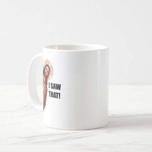 引用文おもしろいイエスミーム私はそのクリスチャンを見た コーヒーマグカップ (正面左)