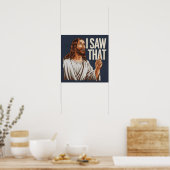 引用文おもしろいイエスミーム私はそのクリスチャンを見た ポスター (キッチン)