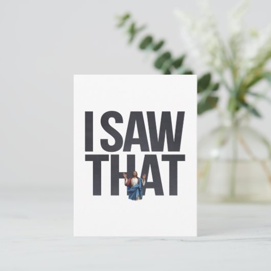 引用文おもしろいイエスミーム私はそのクリスチャンを見た ポストカード (スタンド正面)